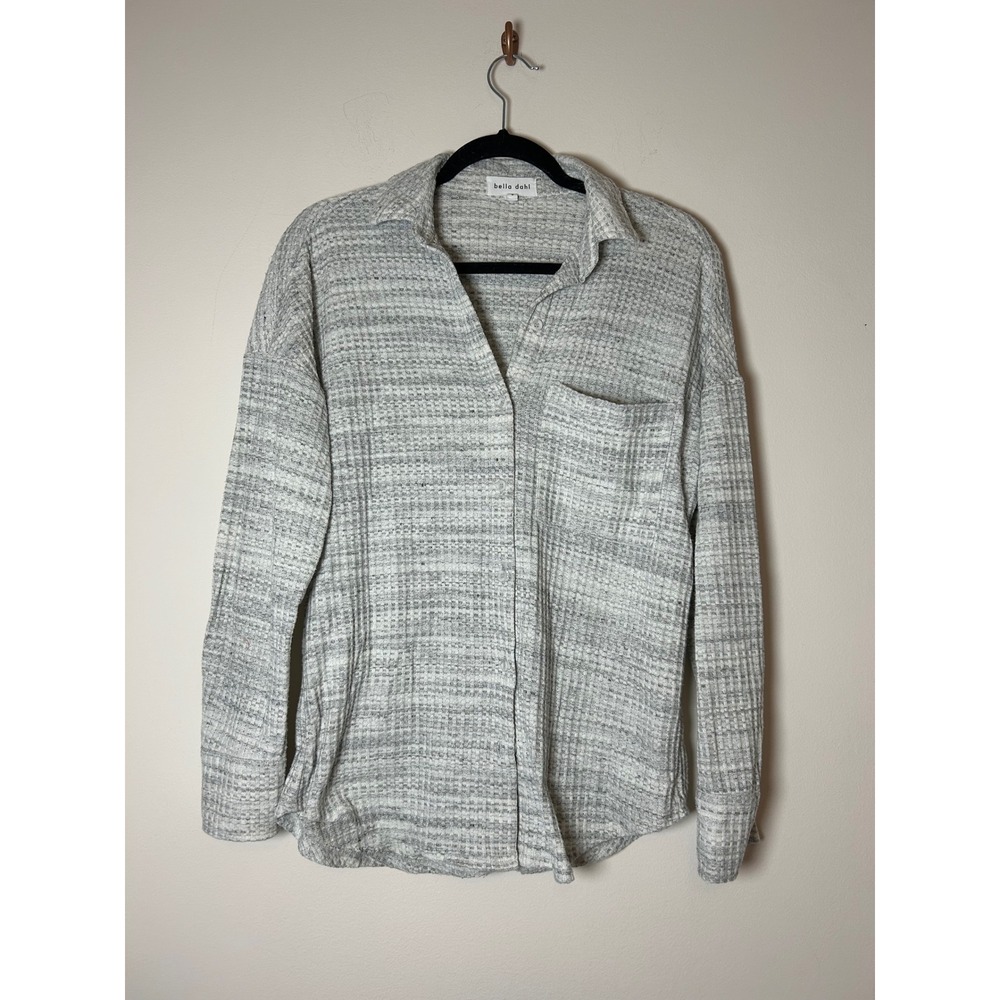 Bella Dahl Waffle Knit Loungewear Set Top Pants‎ Gray Size S